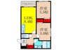 クレセル利倉東Ⅱ 2LDKの間取り
