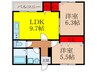 クレセル利倉東Ⅱ 2LDKの間取り