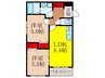 クレセル利倉東Ⅱ 2LDKの間取り