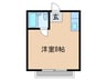 川西ハイツ 1Rの間取り