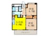 フィ－ルドライト新大阪 2LDKの間取り