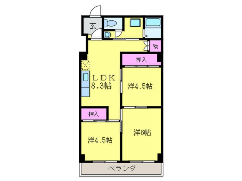 間取図 ファ－ストコ－ト今出川北