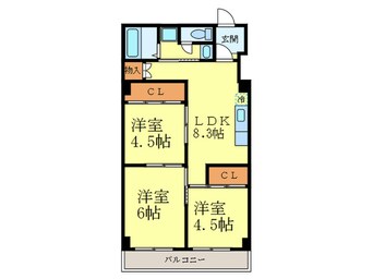 間取図 ファ－ストコ－ト今出川北