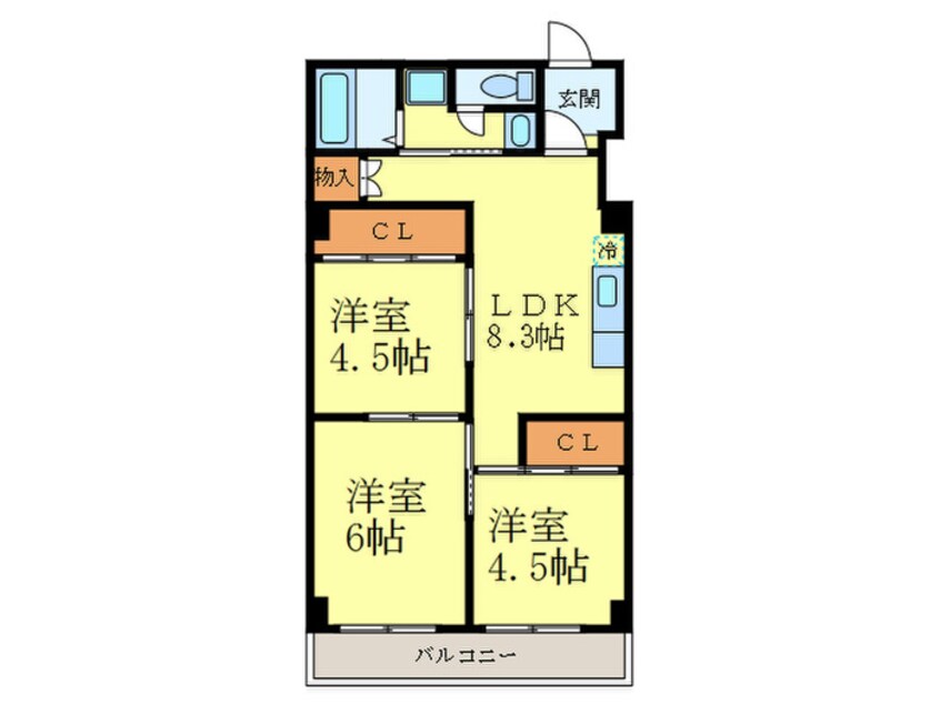 間取図 ファ－ストコ－ト今出川北