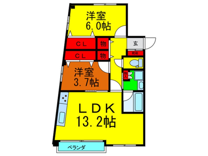 間取図 ル・グランデ香里園