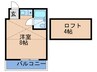 TWINS　EAST 1Rの間取り