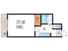 コスモハイツ宝ヶ池 1Kの間取り