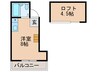 TWINS　WEST 1Rの間取り