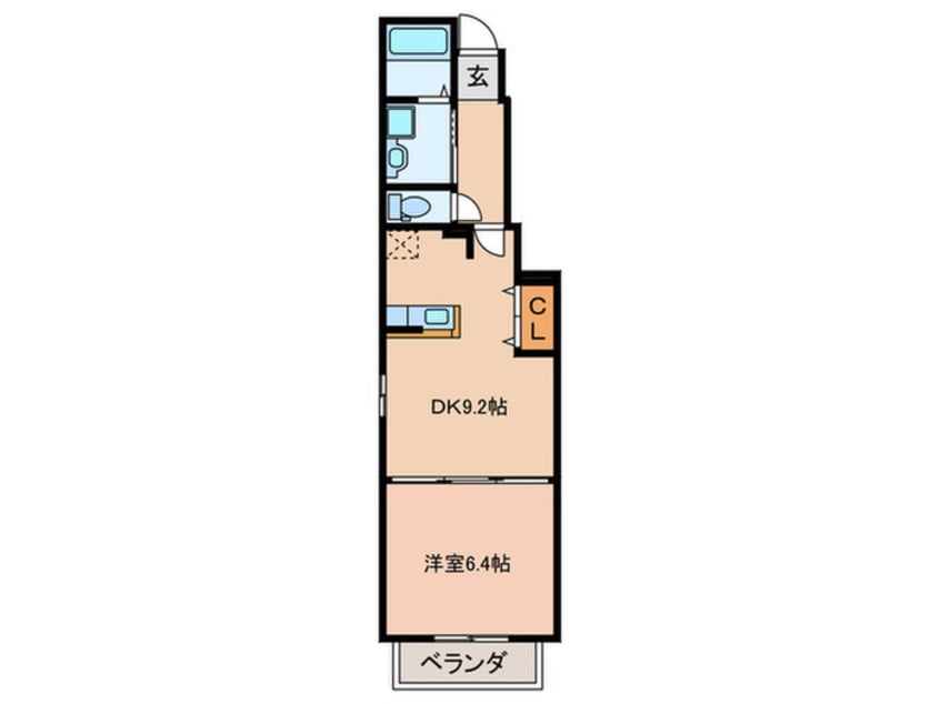 間取図 フェリス白水