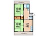石川マンション 2DKの間取り