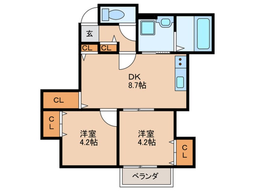 間取図 セレニティ今福南