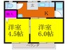 辻子マンション 2Kの間取り