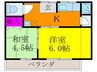 辻子マンション 2Kの間取り