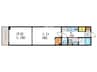 第二下堤谷口マンション 1LDKの間取り