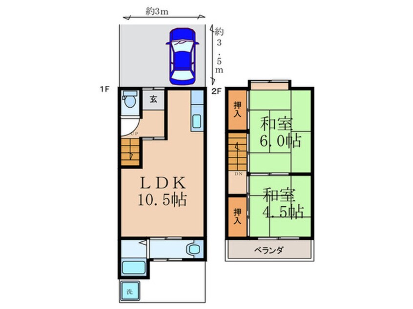 間取図 西野後藤貸家