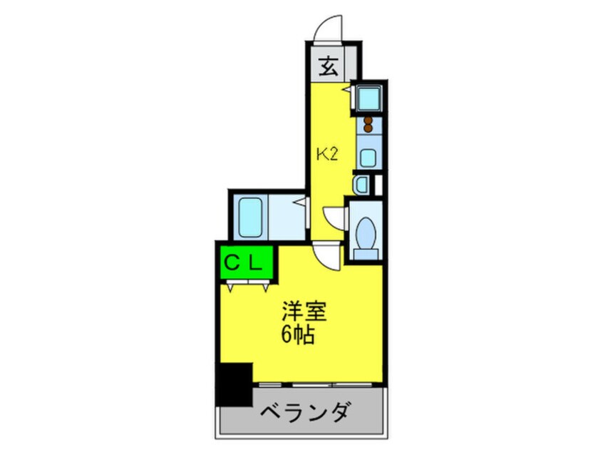 間取図 プレサンス心斎橋モデルノ(705)