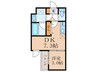 VINA山科WEST 1DKの間取り