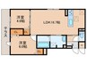 OKAYAMATE嘉平 2LDKの間取り
