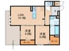 OKAYAMATE嘉平 2LDKの間取り