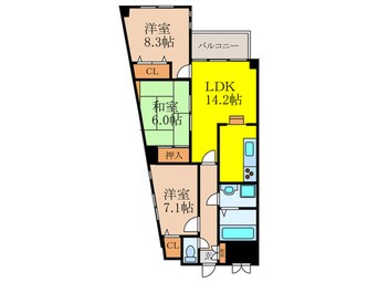 間取図 シェリ－ル五月が丘北