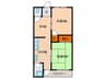 丸吉マンション 3DKの間取り