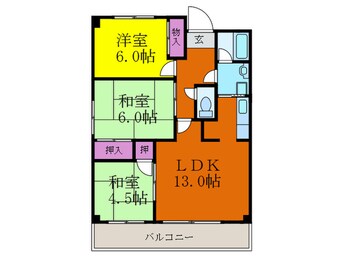 間取図 エマブル樫切山