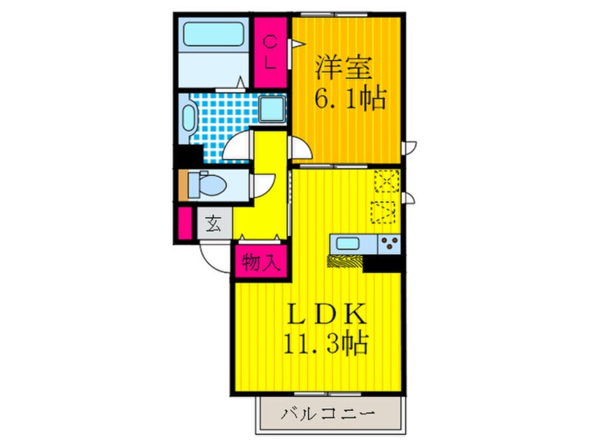 間取図 パレット喜里川