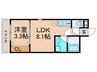 クローバー・シエル長居公園 1LDKの間取り