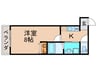 クローバー・シエル長居公園 1Kの間取り