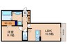 ラ　ルーチェ一里山 1LDKの間取り