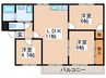 フロム八尾 3LDKの間取り