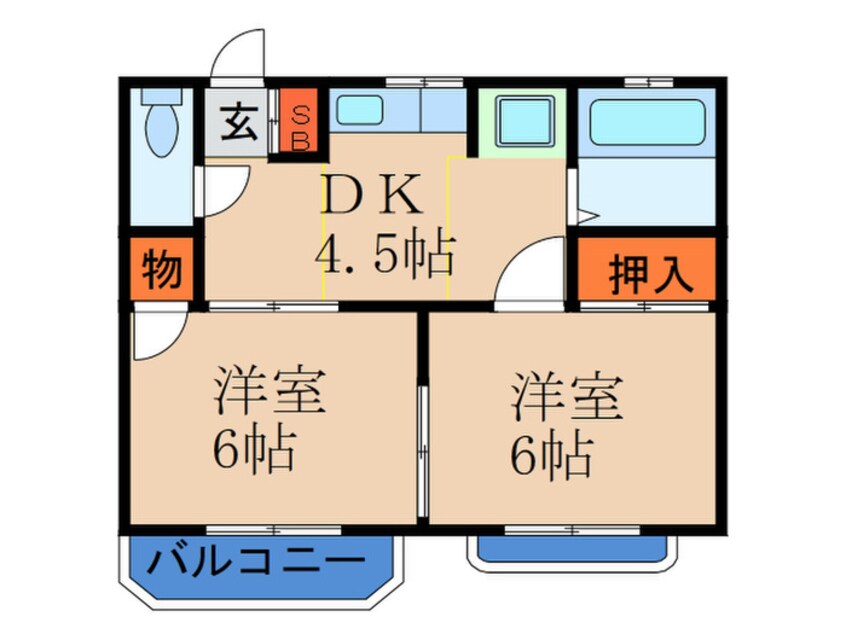 間取図 ミヤコハイツＡ・Ｄ棟