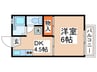 ミヤコハイツＡ・Ｄ棟 1DKの間取り