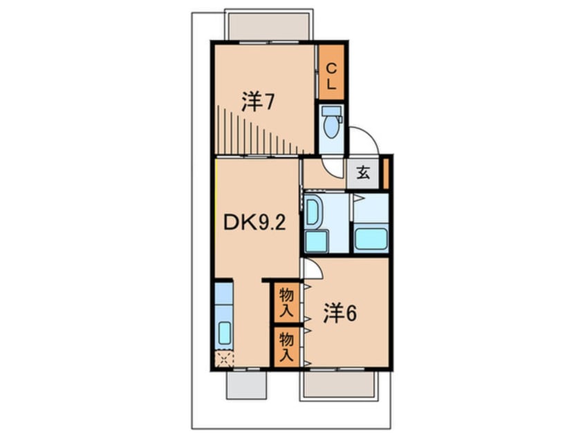 間取図 セジュール西明石