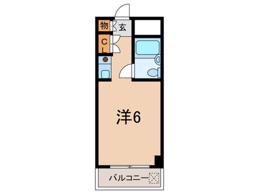 間取図 キューブ芦屋（401）