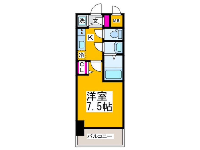 間取図 リッツ難波南Ⅱ