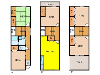 間取図 川田欠ノ上貸家