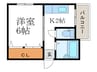 コーポ下山 1Kの間取り