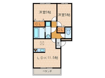 間取図 quatre saisons 南塚口