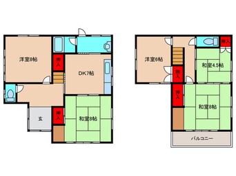 間取図 桜井一丁目貸家