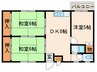 西町ロイヤルマンション 3DKの間取り