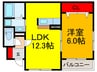 プランテＭ 1LDKの間取り