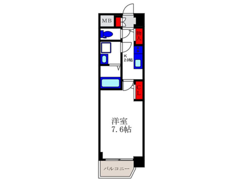 間取図 ﾌｧｰｽﾄﾌｨｵｰﾚ蛍池ｸﾞﾗﾝﾚｼﾞﾃﾞﾝｽ(202)