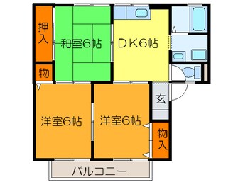 間取図 リバ－サイド八尾南Ａ棟