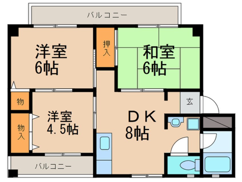 間取図 安田コ－ポ