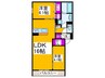 Sunrene三国ヶ丘 2LDKの間取り
