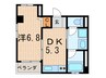 マリ－ズコ－ト 1DKの間取り