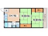 黒岡マンション 2DKの間取り