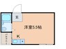 ベルメゾンⅡ 1Rの間取り