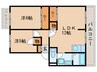 アイル宇治ＷＥＳＴ 2LDKの間取り